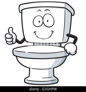 Vector Illustration of Cartoon toilet Stock Vector