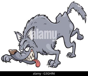 Vector illustration of Cartoon wolf Stock Vector