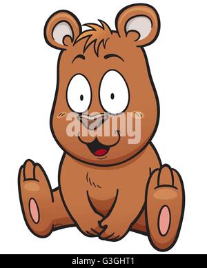 Vector illustration of Cartoon Bear Stock Vector