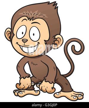 Vector illustration of Cartoon Monkey Stock Vector