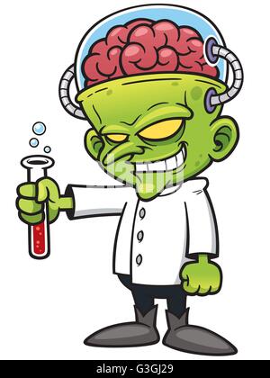 Vector illustration of Cartoon Scientist Stock Vector
