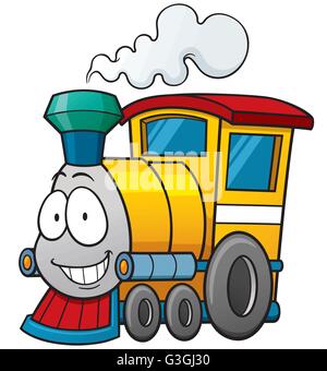 Vector illustration of Cartoon train Stock Vector