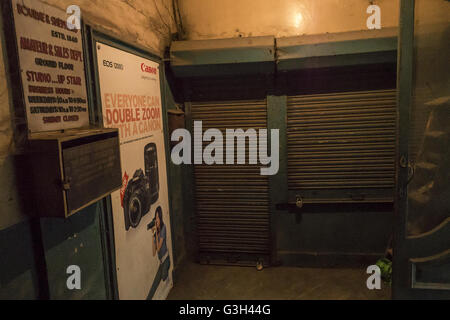 Kolkata. 24th June, 2016. Photo taken on June 24, 2016 shows a bulletin board of the closed photographic studio Bourne and Shepherd in Kolkata, capital of eastern Indian state West Bengal. The Indian photographic studio Bourne and Shepherd, one of the oldest established photographic businesses in the world, closed its door this month after continuous 176 years of service. © Tumpa Mondal/Xinhua/Alamy Live News Stock Photo