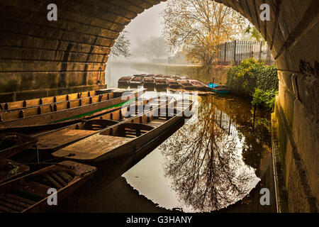 UK Oxford Misty Landscape Stock Photo