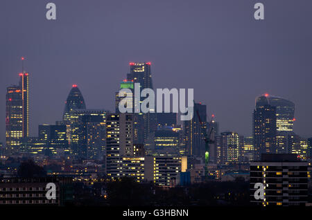 London, city skyline from Parliament Hill Stock Photo