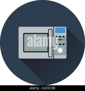 Micro wave oven icon. Flat design. Vector illustration. Stock Vector