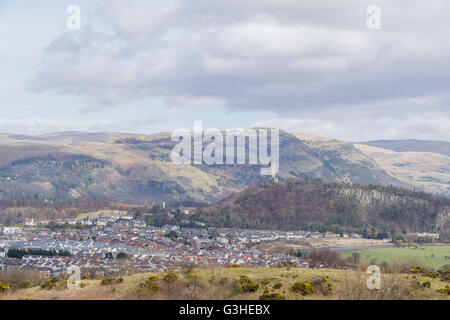 Beautiful cityscape and The National Wallace Monument at Highland, Scotland Stock Photo