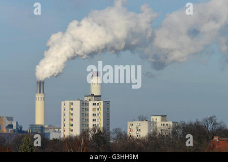 Schornstein, Kraftwerk Reuter, Charlottenburg, Berlin, Deutschland Stock Photo