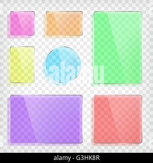 Glass plates set Stock Vector