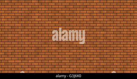 seamless brick masonry. Red brick wall seamless Vector illustration background Stock Vector
