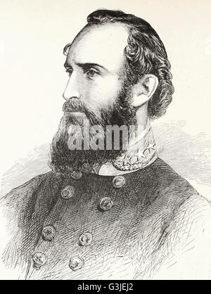 General Thomas J Stonewall Jackson - USA Civil War Stock Photo