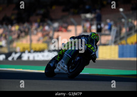 Le Mans, France. 06th May, 2015. Valentino Rossi (Movistar Yamaha) during the free practice sessions. © Gaetano Piazzolla/Pacific Press/Alamy Live News Stock Photo
