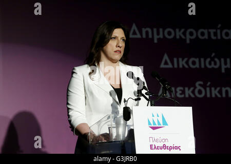 Athens, Greece. 19th Apr, 2016. Former Parliament President, Zoe Konstantopoulou presents her new party 'Course of Freedom'. © Panayotis Tzamaros/Pacific Press/Alamy Live News Stock Photo