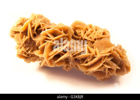 mineral desert rose in white background Stock Photo - Alamy