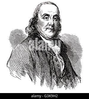 Benjamin Franklin, 1706 - 1790 Stock Photo
