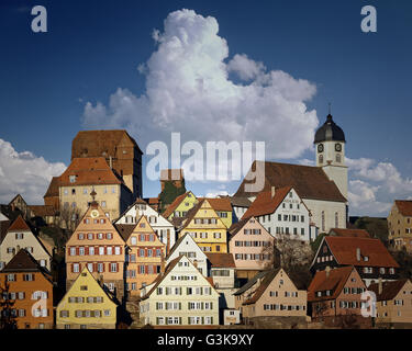 DE - BADEN WUERTTEMBERG: Picturesque town of Altensteig Stock Photo