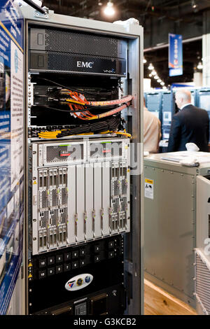 Rear view of EMC server rack - USA Stock Photo - Alamy