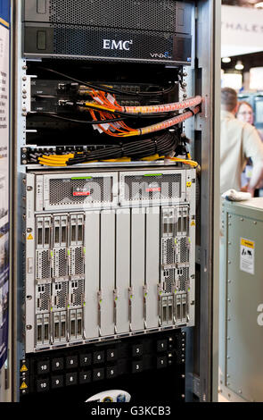 Rear view of EMC server rack - USA Stock Photo - Alamy