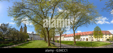 Deutschordenschloss (German Order Castle), Courtyard, church Schlosskirche, Germany, Baden-Württemberg, Taubertal, Bad Mergenthe Stock Photo