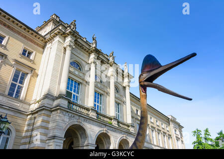 State Museum of Natural History with model of a giant pterosaur Quetzalcoatlus, Germany, Baden-Württemberg, Kraichgau-Stromberg, Stock Photo