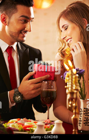 2 Foreigner Married Couples Hotel Dating Anniversary Gift Giving Stock Photo