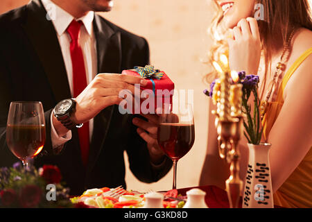 2 Foreigner Midsection Married Couples Hotel Dating Anniversary Gift Giving Stock Photo