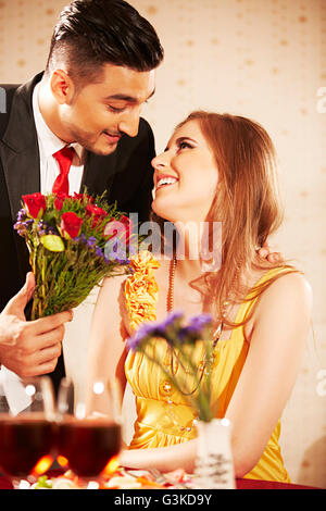 2 Foreigner Married Couples Hotel Surprise Valentine Day Gift Stock Photo