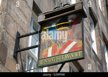 Ensign Ewart Pub Sign; Edinburgh; Scotland Stock Photo