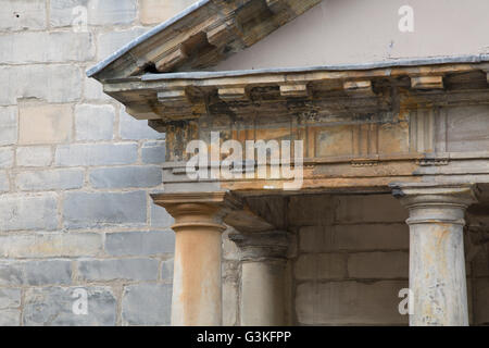 Clasical Building Facade on Stone Background Stock Photo