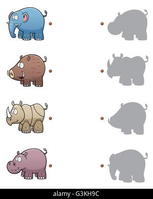 Vector Illustration of make the choice and connect matching turtle ...