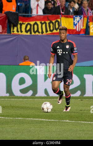 Madrid, Spain. 27th Apr, 2016. Coman during Atlético Madrid v Bayern Munich champions league semi-final. Game ends 1-0, Atlético won. © Jorge Gonzalez Moreno/Pacific Press/Alamy Live News Stock Photo