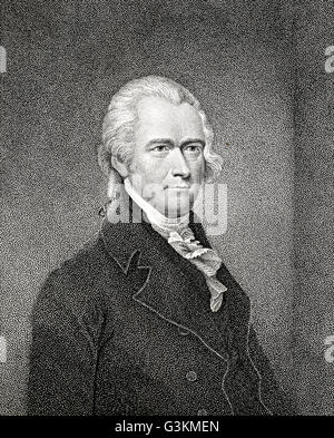 Alexander Hamilton, 1755 o 1757 - 1804 Stock Photo