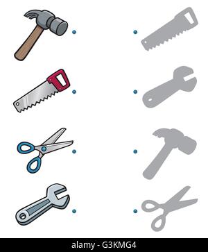 Vector Illustration of make the right choice and connect shadow ...