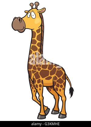 Vector illustration of Giraffe cartoon Stock Vector
