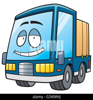 Vector illustration of cartoon truck Stock Vector