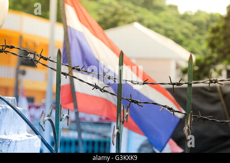 Border between Myanmar and Thailand, landmark and travel concepts Stock Photo