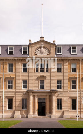 Exterior facade of the Former Army Staff College Royal Military Academy, Sandhurst, Camberley, Hampshire, England Stock Photo