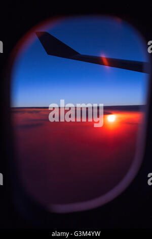 Airplane window lookout Stock Photo - Alamy