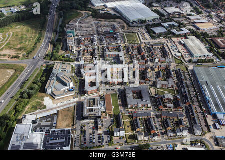 An aerial view of the Berkshire town of Reading Stock Photo