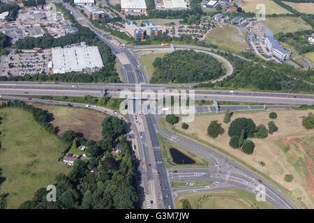 Aerial view of Motorway Junction (M5 J11 Stock Photo - Alamy