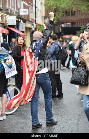 Soho, London, UK. 13th June 2016. A vigil for Orlando is held in Soho, London. Credit:  Matthew Chattle/Alamy Live News Stock Photo