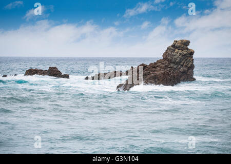 Rocks on coast of Benijo beach (Playa de Benijo), Tenerife island, Spain Stock Photo