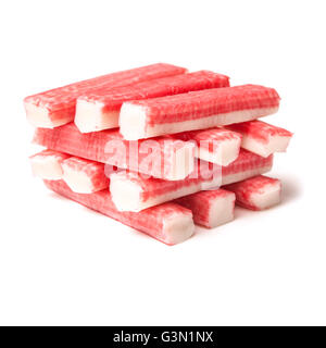 Fish sticks or crab sticks, Imitation crab sticks made from white fish usually Pollock and starch. Stock Photo