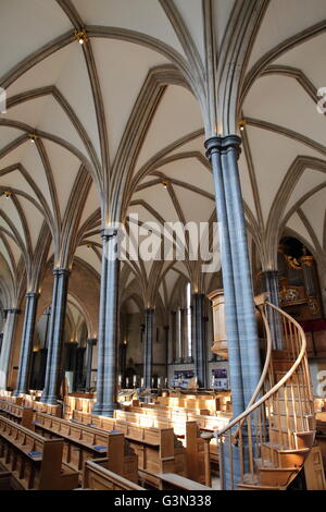 The Interior of Temple Church in London, Great Britain Stock Photo