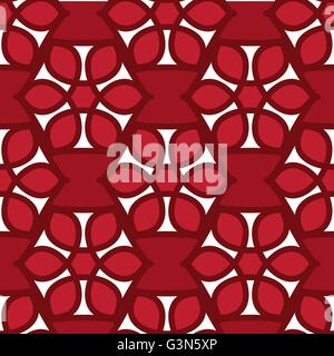 Floral seamless pattern red color Stock Vector