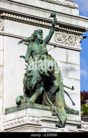 Italy, Lombardy, Milan, Giuseppe Garibaldi Monument in Largo Cairoli Stock Photo