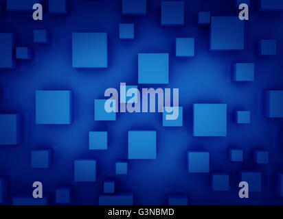Abstract blue cubes background Stock Photo