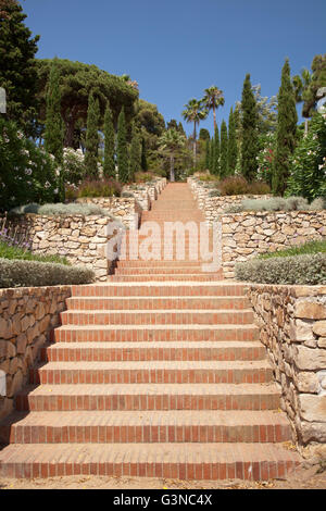 Jardí Botànic Marimurtra, botanical gardens, Blanes, La Selva, Costa Brava, Catalonia, Spain, Europe Stock Photo