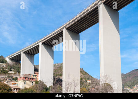 Bottom view of a viaduct in Italy Stock Photo