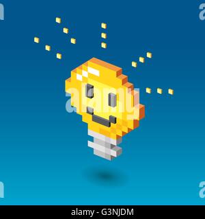 Vector illustration of great idea for pixel art design Stock Vector